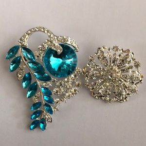 Mon Court Silver Brooches